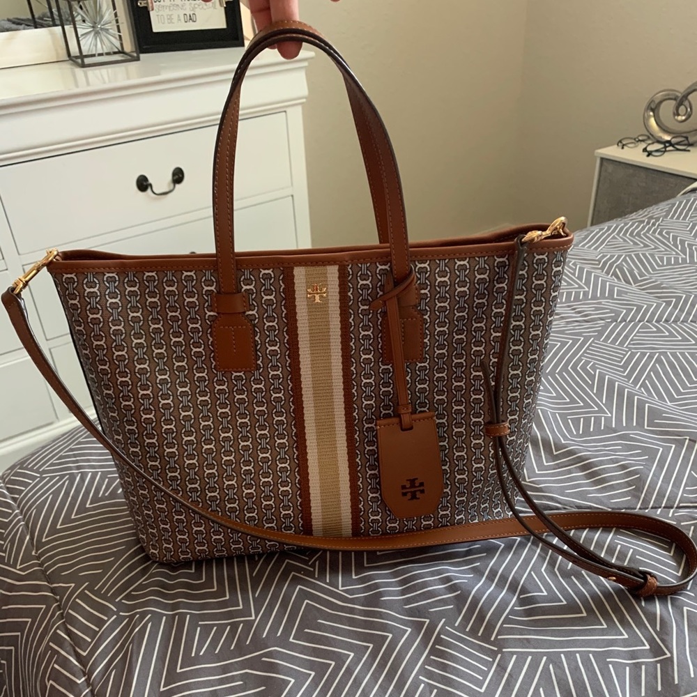 GEMINI LINK CANVAS SMALL TOP-ZIP TOTE BAG